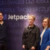 Uczeń klasy 2Ti Franciszek Wierzba z nauczycielka Elżbietą Kowalewską i Prezesem Zarządu Europejskiej Fundacji Rozwoju Przedsiębiorczości - Julianem Smółką 